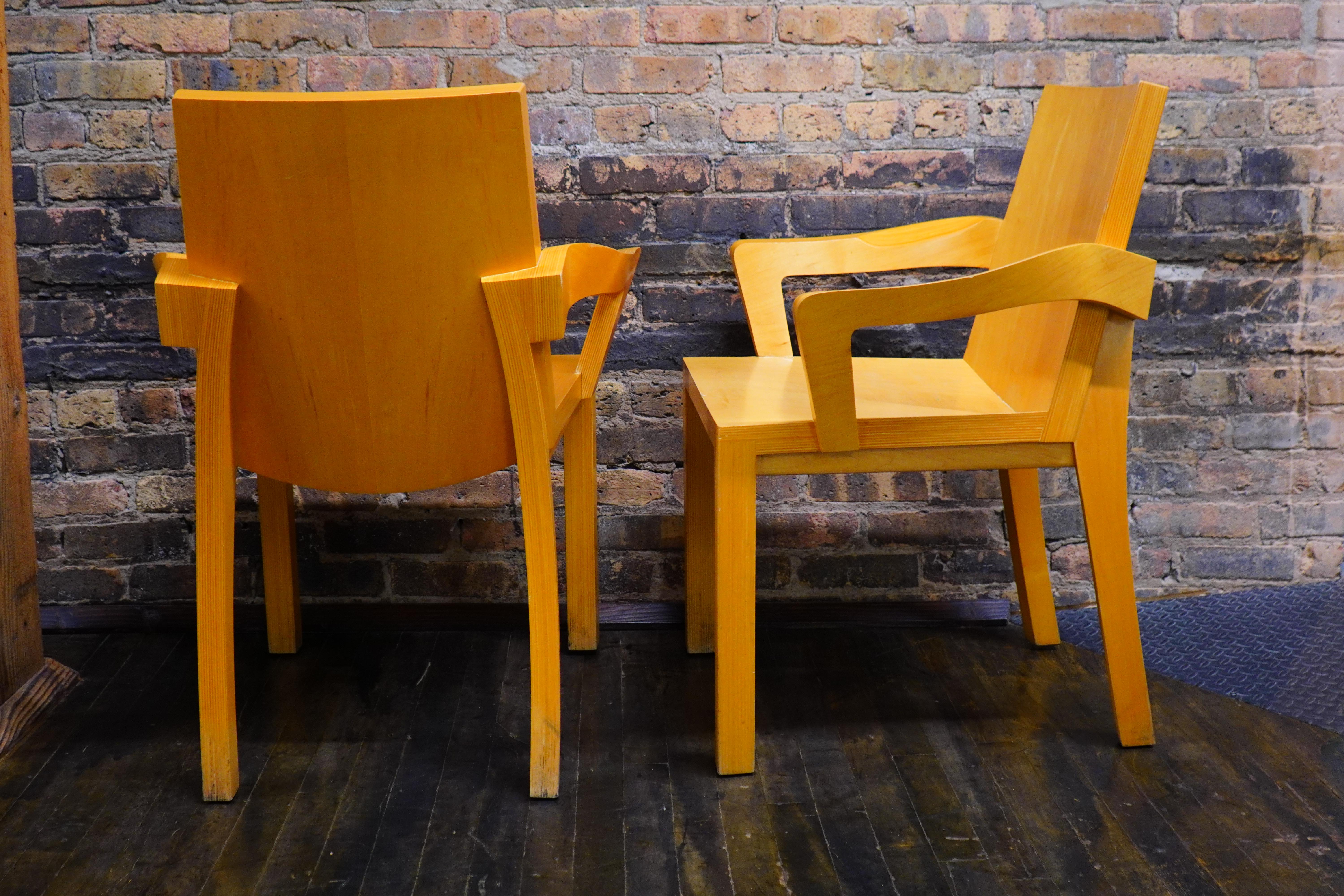 Americano Pair of Dakota Jackson Library Arm Chairs in vendita