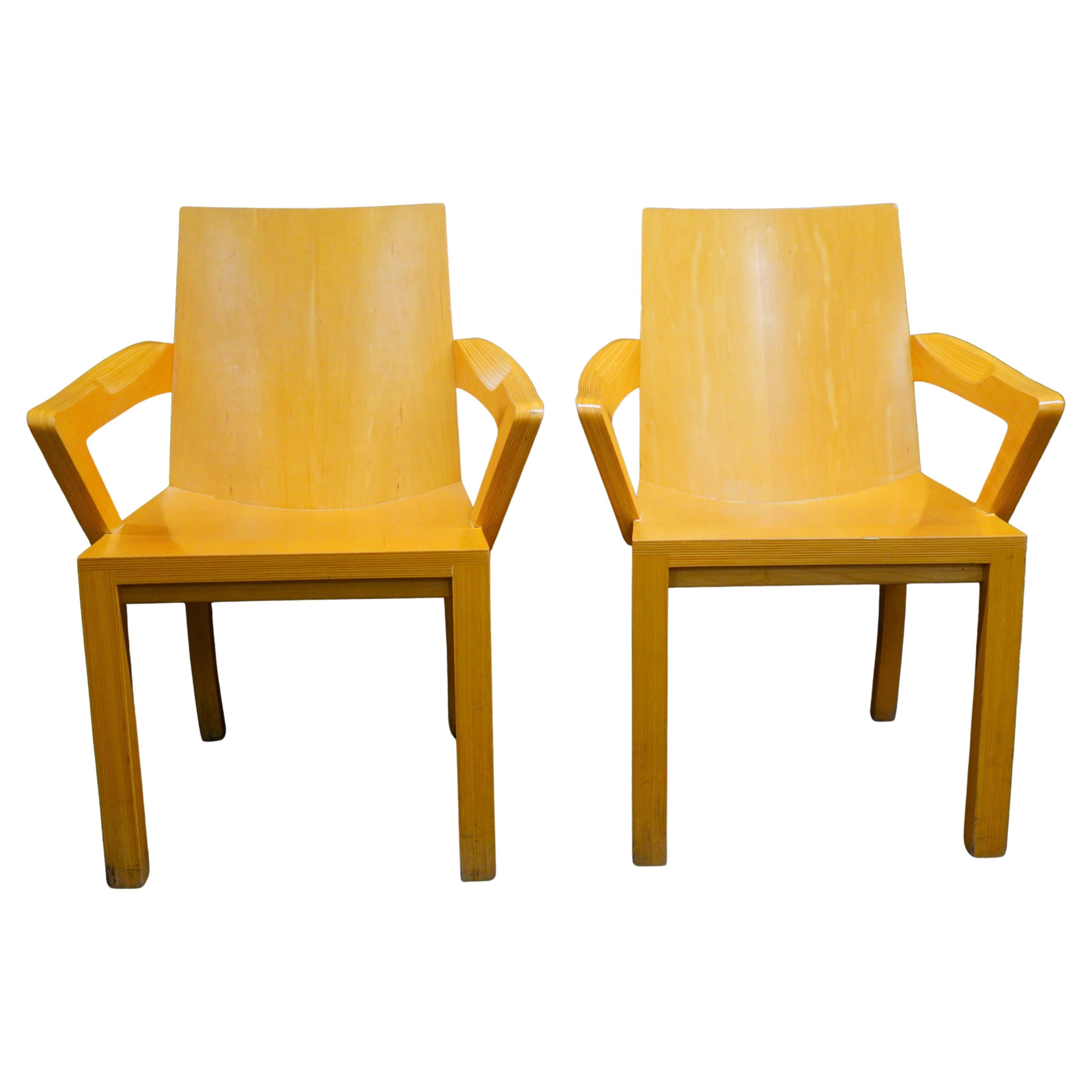Pair of Dakota Jackson Library Arm Chairs in vendita