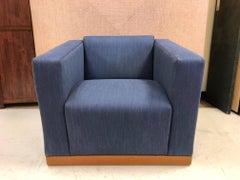 Pair of Dakota Jackson Lounge Chairs with Ottoman