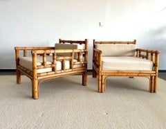 Paire de fauteuils en rotin Dal Vera vers 1970