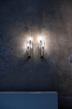 Pareja de apliques Dalia de Max Ingrand para Fontana Arte, Italia, 1955