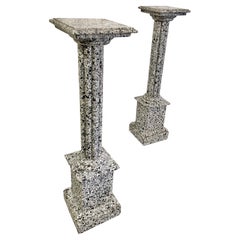 Pair of Dalmation Granite Architectural Columns