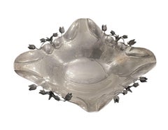 Ein Paar Damar-Schalen aus 925er Sterlingsilber mit Blumenmuster, 20. Jahrhundert.