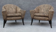 Coppia di sedie da salotto con bracci a rotolo "Danhasuer" di Milo Baughman per Thayer Coggin