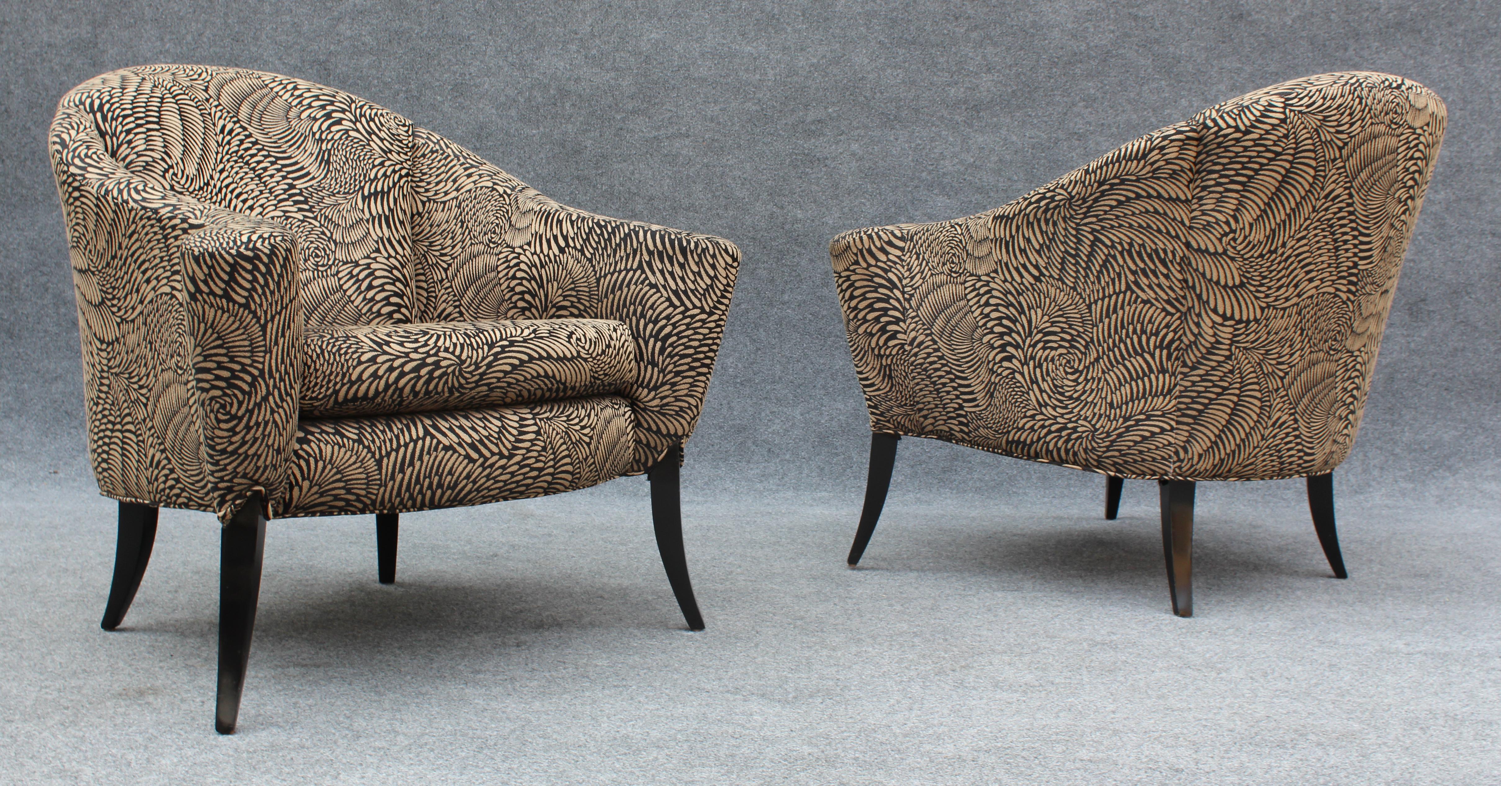 Paire de fauteuils à volutes Danshasuer de Milo Baughman pour Thayer Coggin Bon état - En vente à Philadelphia, PA