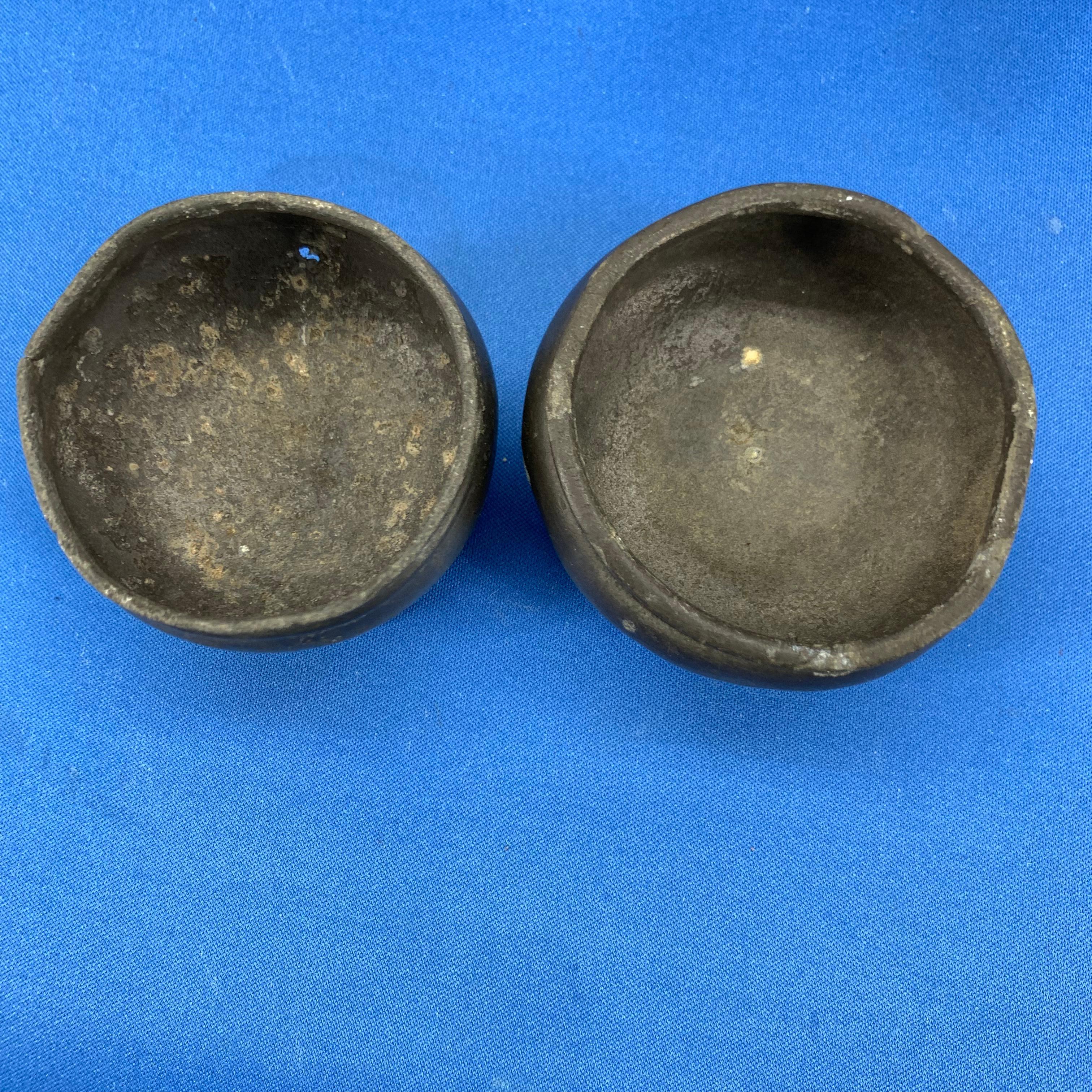 18th Century and Earlier Pair Of Danish 18th Century Pewter Salt Cellars For Sale