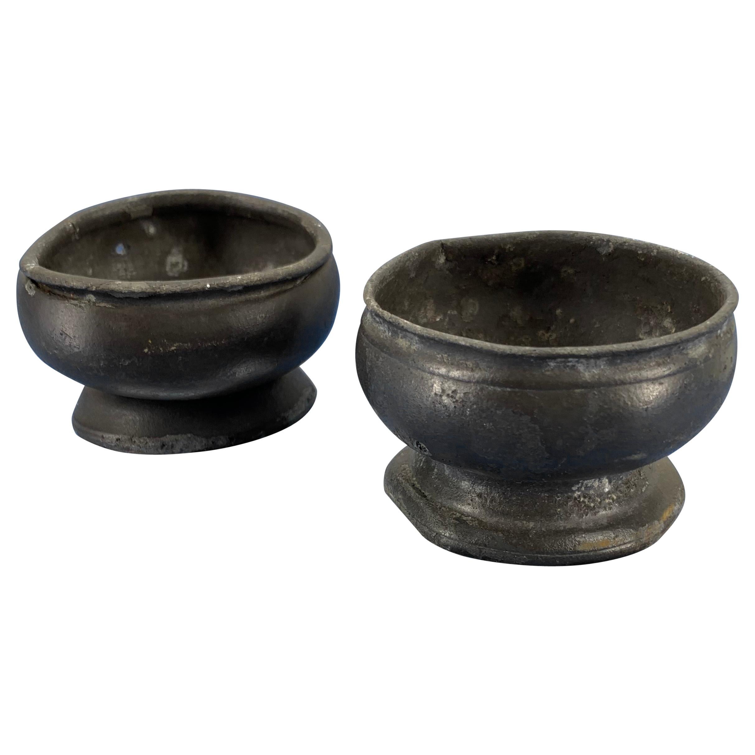 Pair Of Danish 18th Century Pewter Salt Cellars