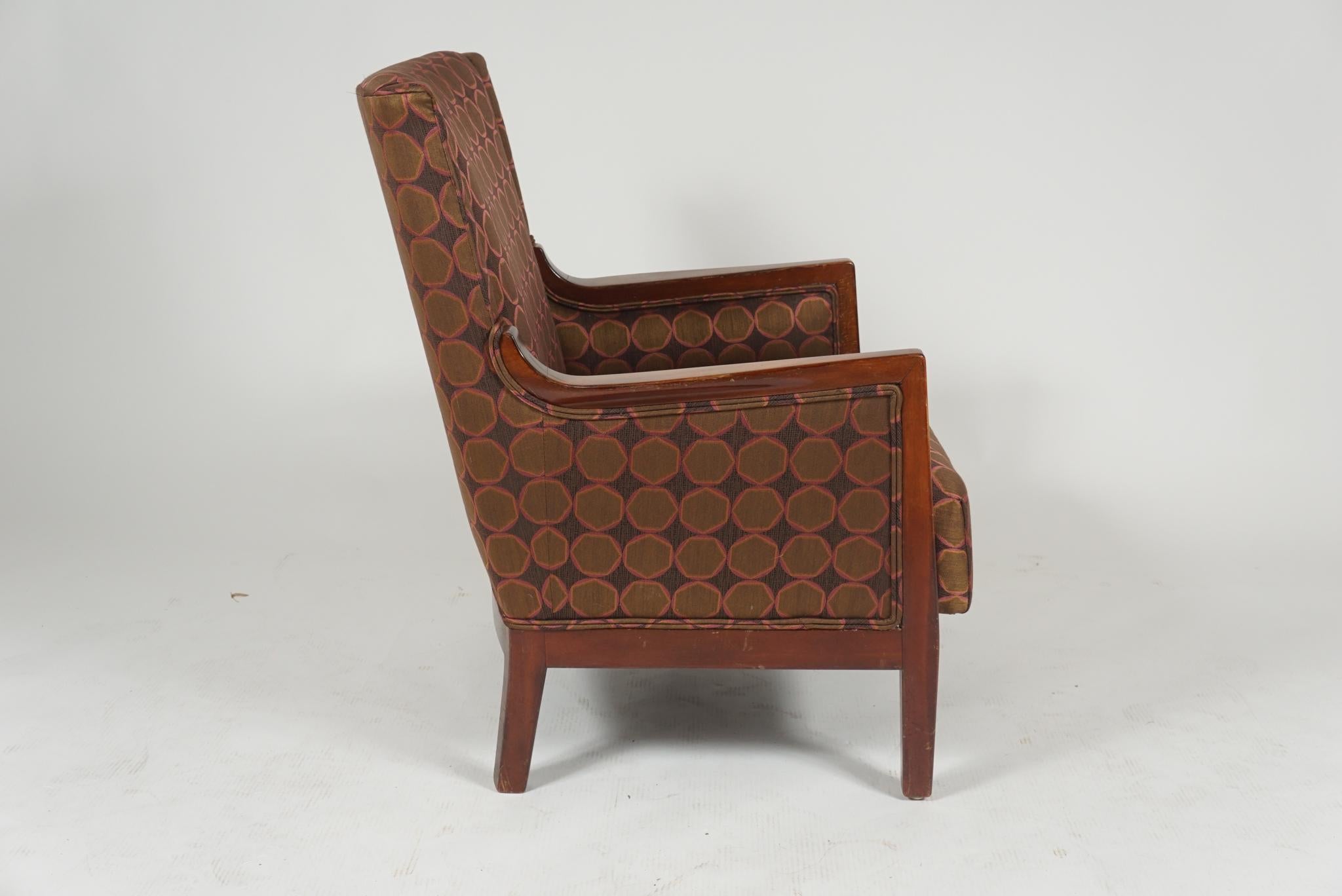 Pair of Danish 1920s-1930s Mahogany Bergeres In Good Condition For Sale In Hudson, NY
