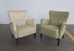 Ein Paar dänische Sessel von Fritz Hansen aus den 1950er Jahren