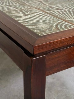Pair of 1960s Danish Side Tables with ceramic tile table top by Edmund Jørgensen