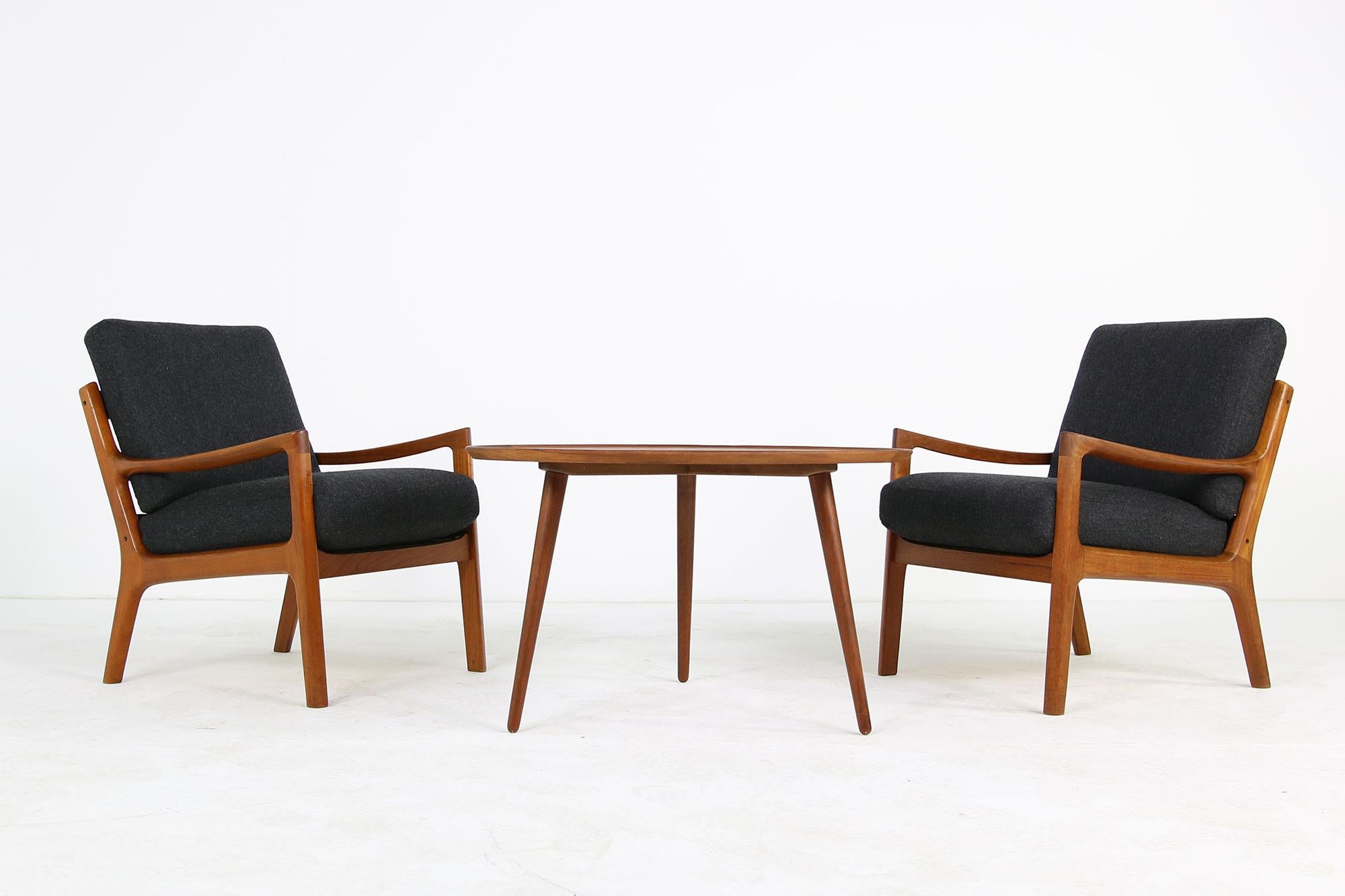 Pair of Danish 1960s Teak Lounge Easy Chairs by Ole Wanscher CADO, Denmark 1