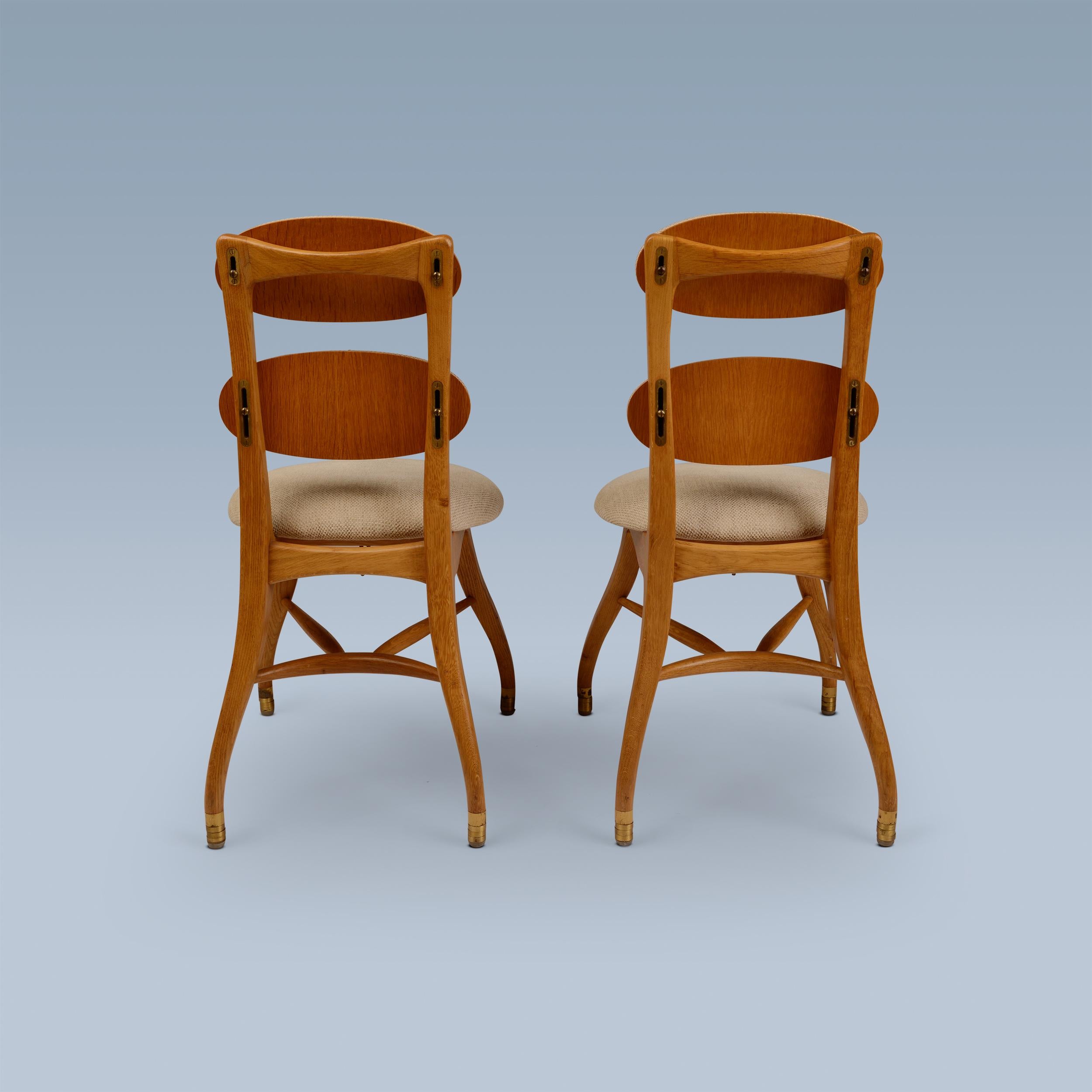 Mid-20th Century Pair of Danish adjustable orchestra musician chairs with backrests  For Sale