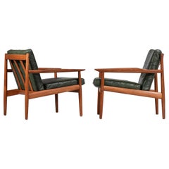 Pair of Danish Armchairs by Designer Arne Vodder for Glostrup Scandinavian Teak