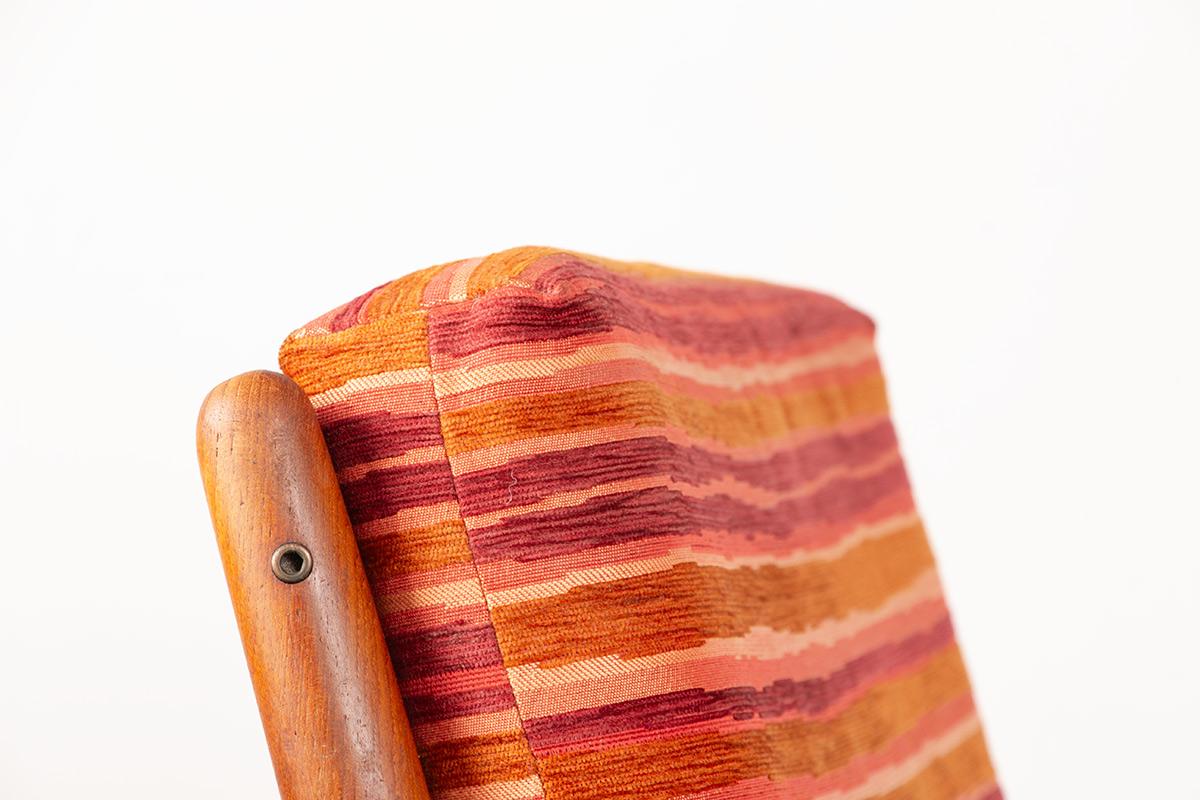 Pareja de sillones daneses de teca maciza y tela, modelo GM5, Svend Aage Eriksen en venta 2