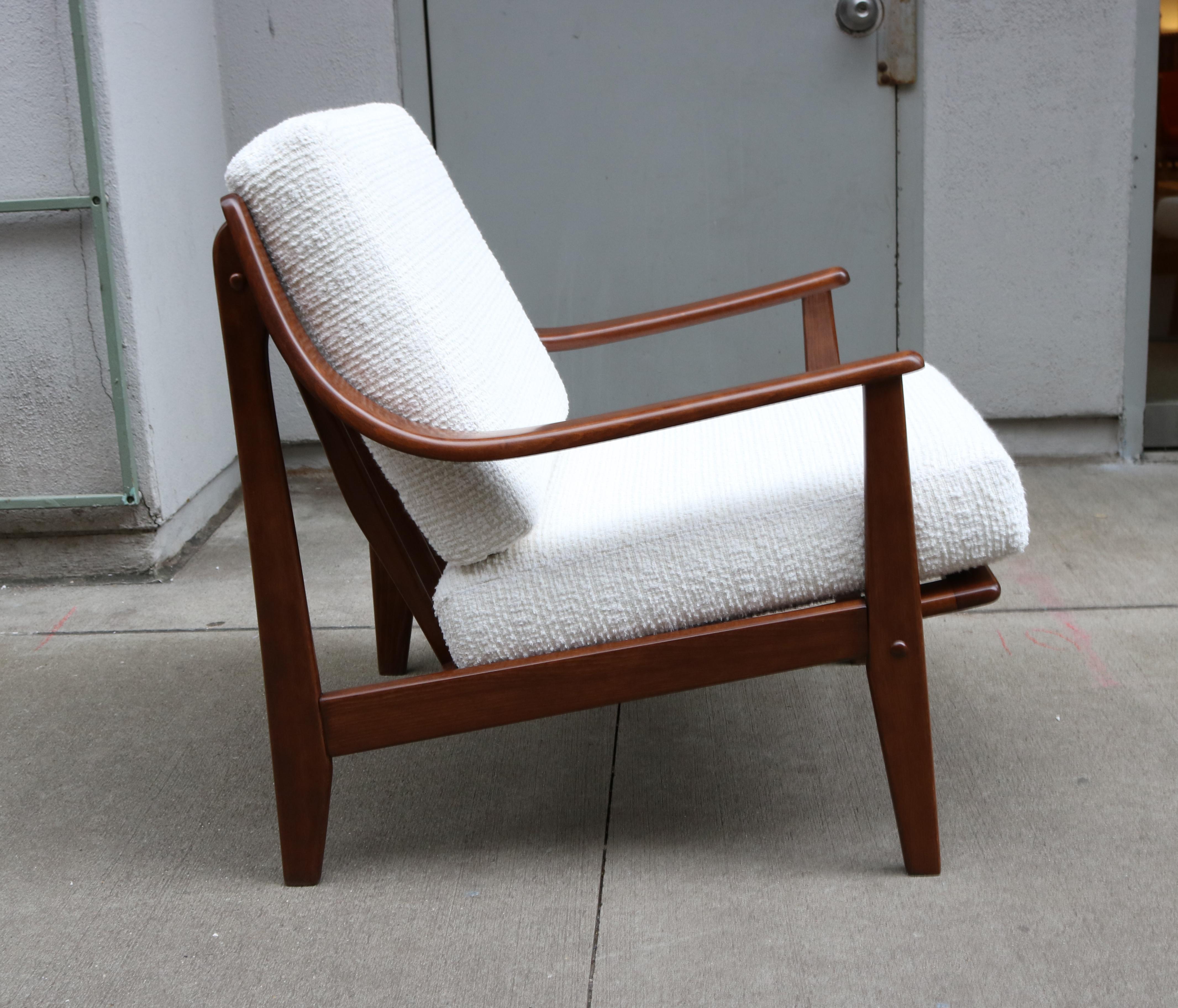 Pair of Danish Armchairs, Peter Hvidt & Orla Mølgaard-Nielsen for France & Son  In Good Condition For Sale In New York, NY
