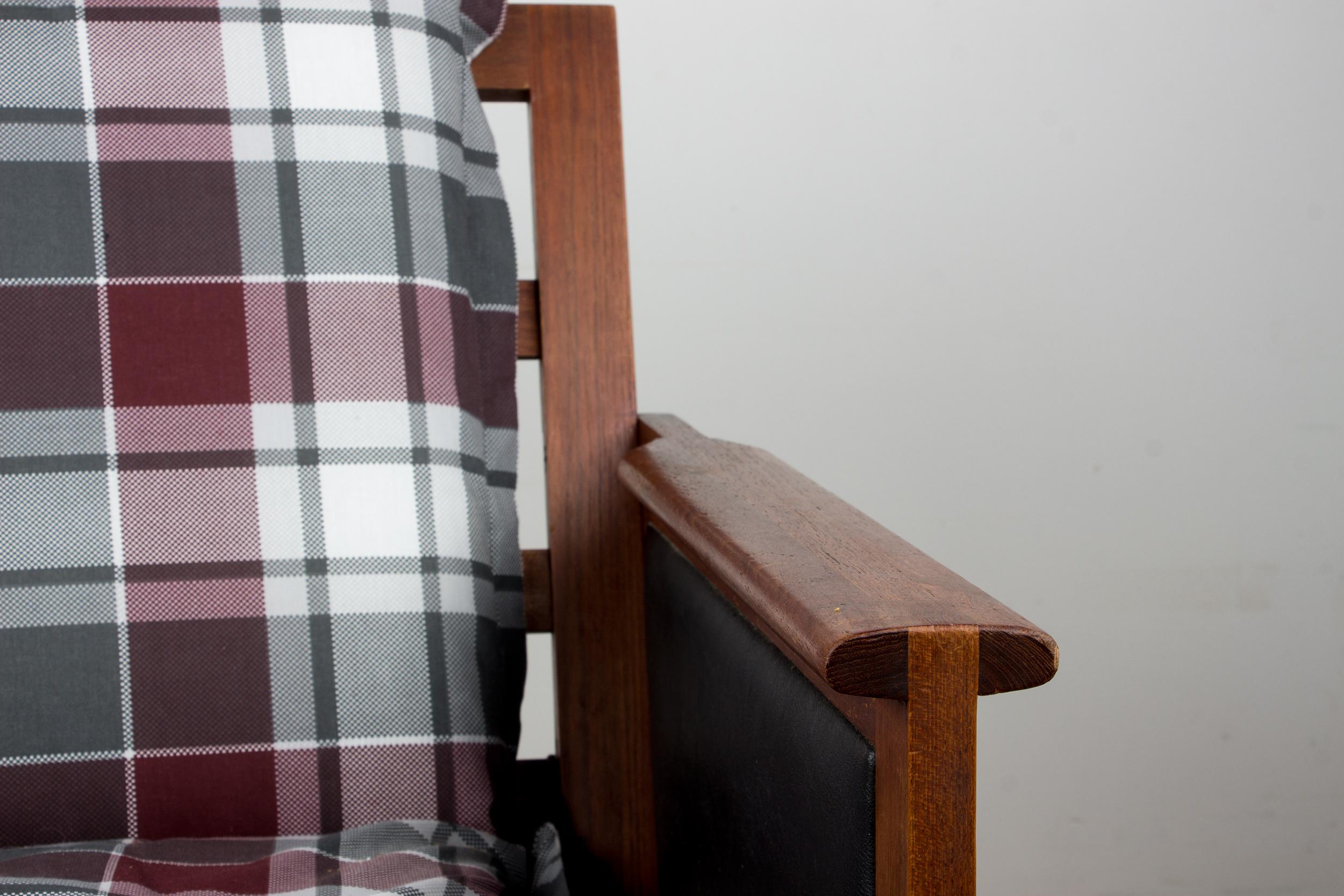 Mid-20th Century Pair of Danish Armchairs, Teak, fabric and leather, model Capella Illum Wikkelso