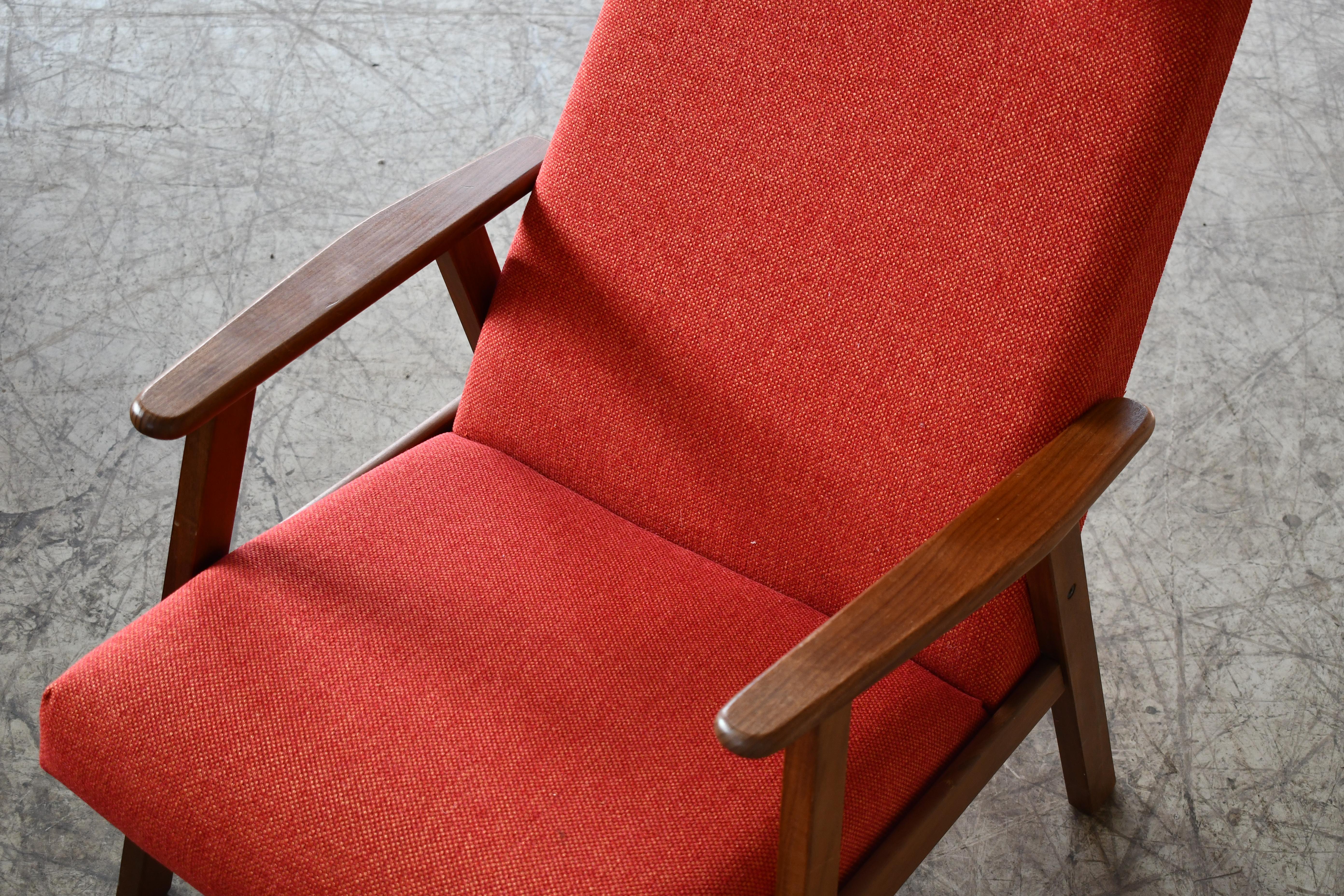 Pair of Danish Arne Vodder Style Midcentury Easy Chairs in Teak 1