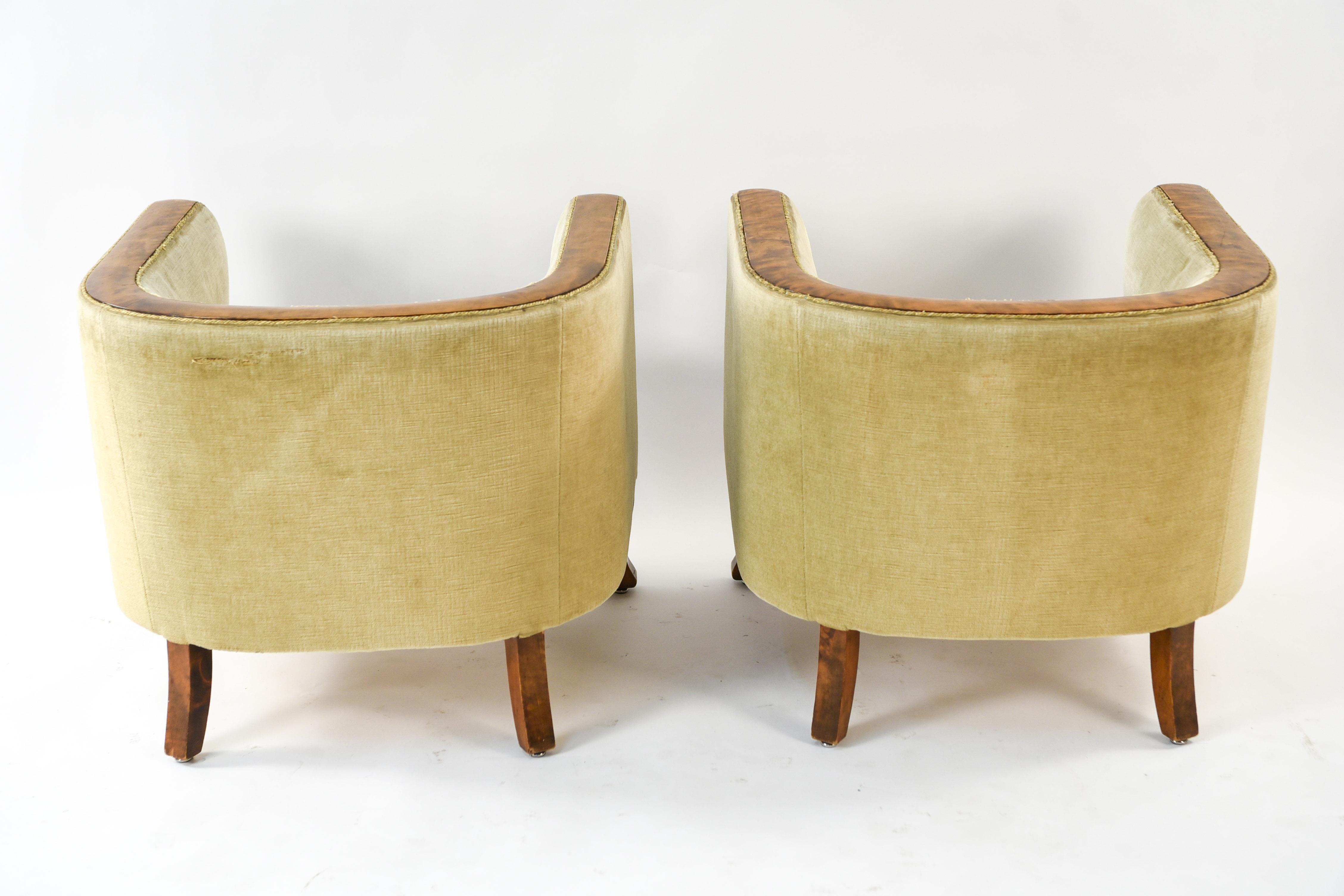 Pair of Danish Art Deco 1940s Club Chairs 9