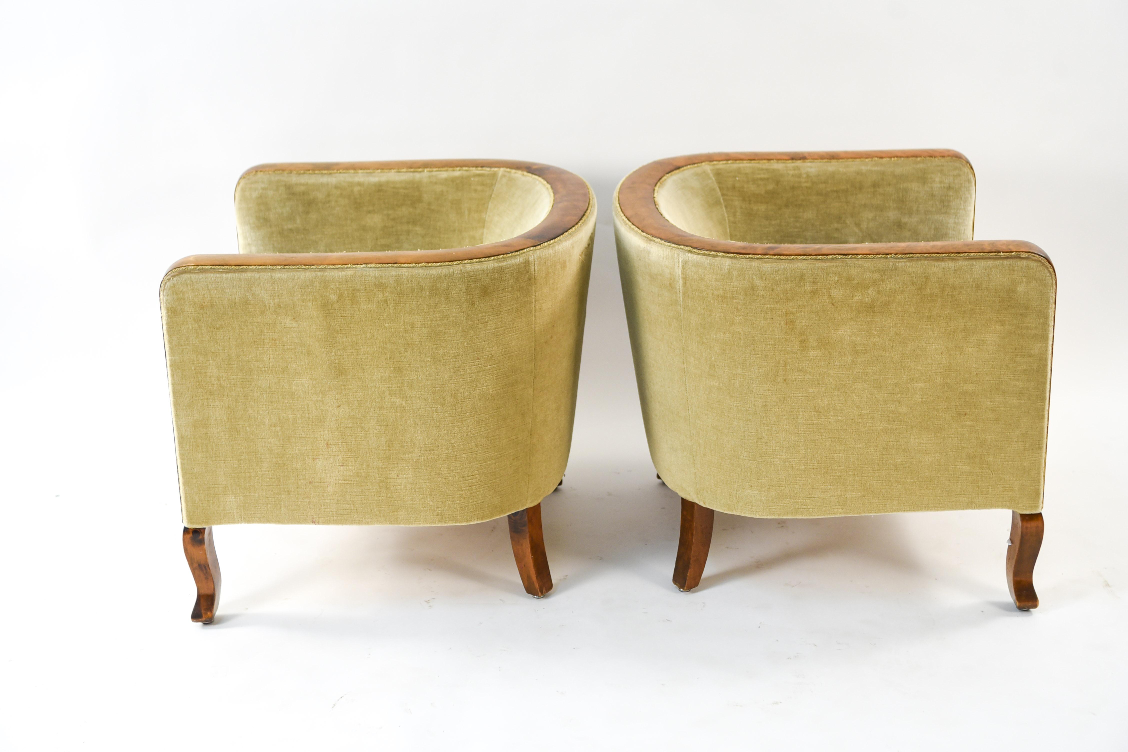 Pair of Danish Art Deco 1940s Club Chairs 11