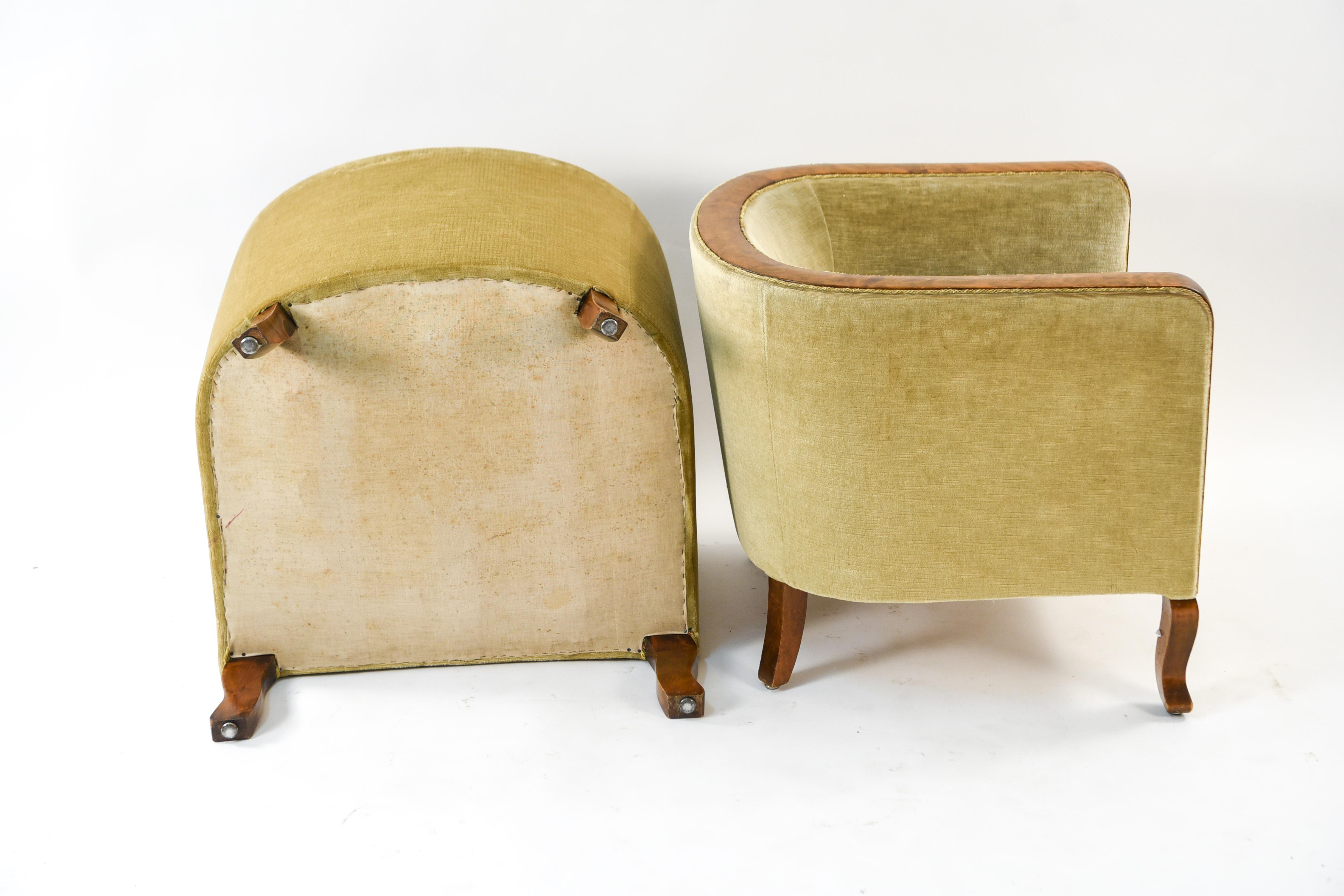 Pair of Danish Art Deco 1940s Club Chairs 12