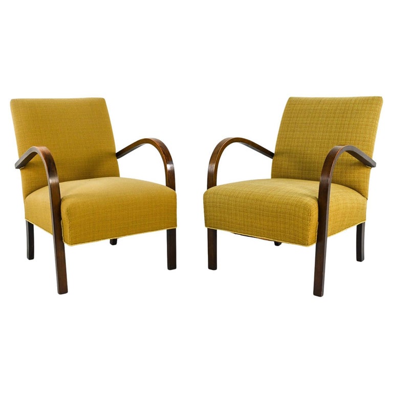 Image showcasing Pair of Danish Art Deco Armchairs in the Manner of Fritz Hansen, c ...