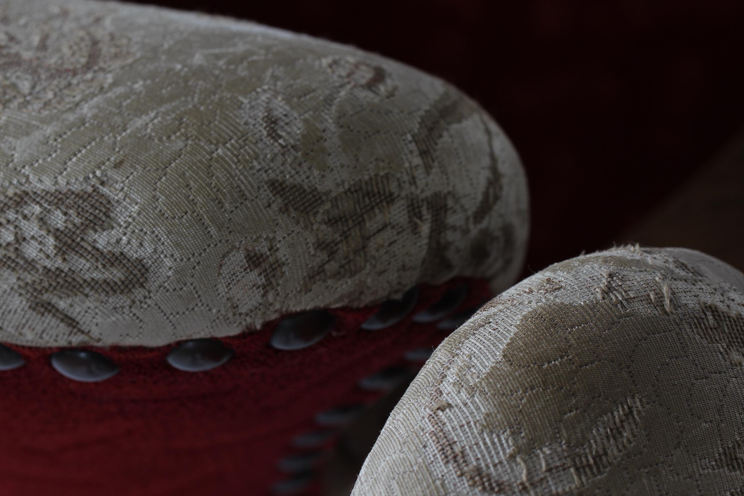 Paire de chaises longues danoises Art Déco Authentique 1940s en Oak massif Brutalist en vente 4