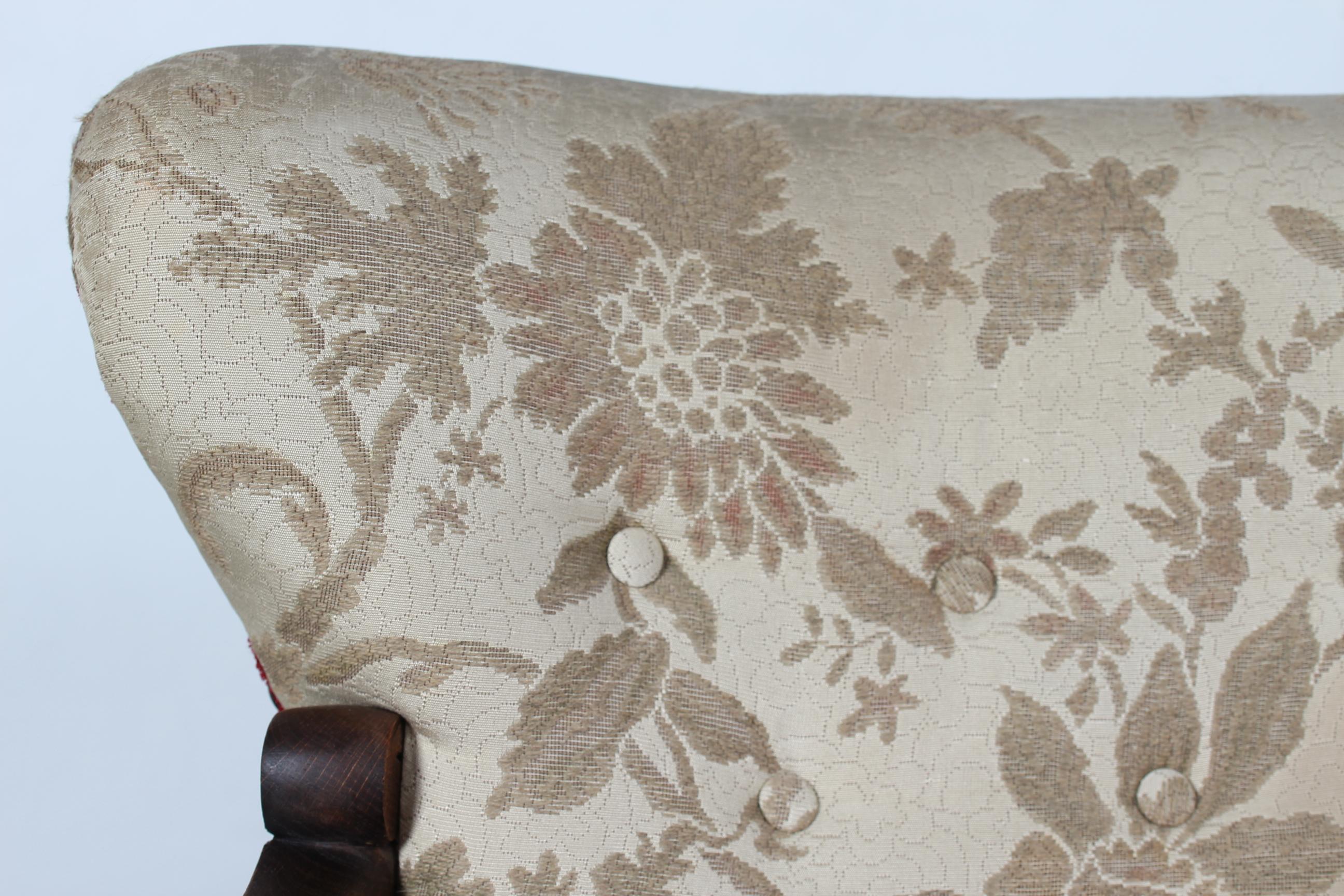 Paire de chaises longues danoises Art Déco Authentique 1940s en Oak massif Brutalist en vente 7