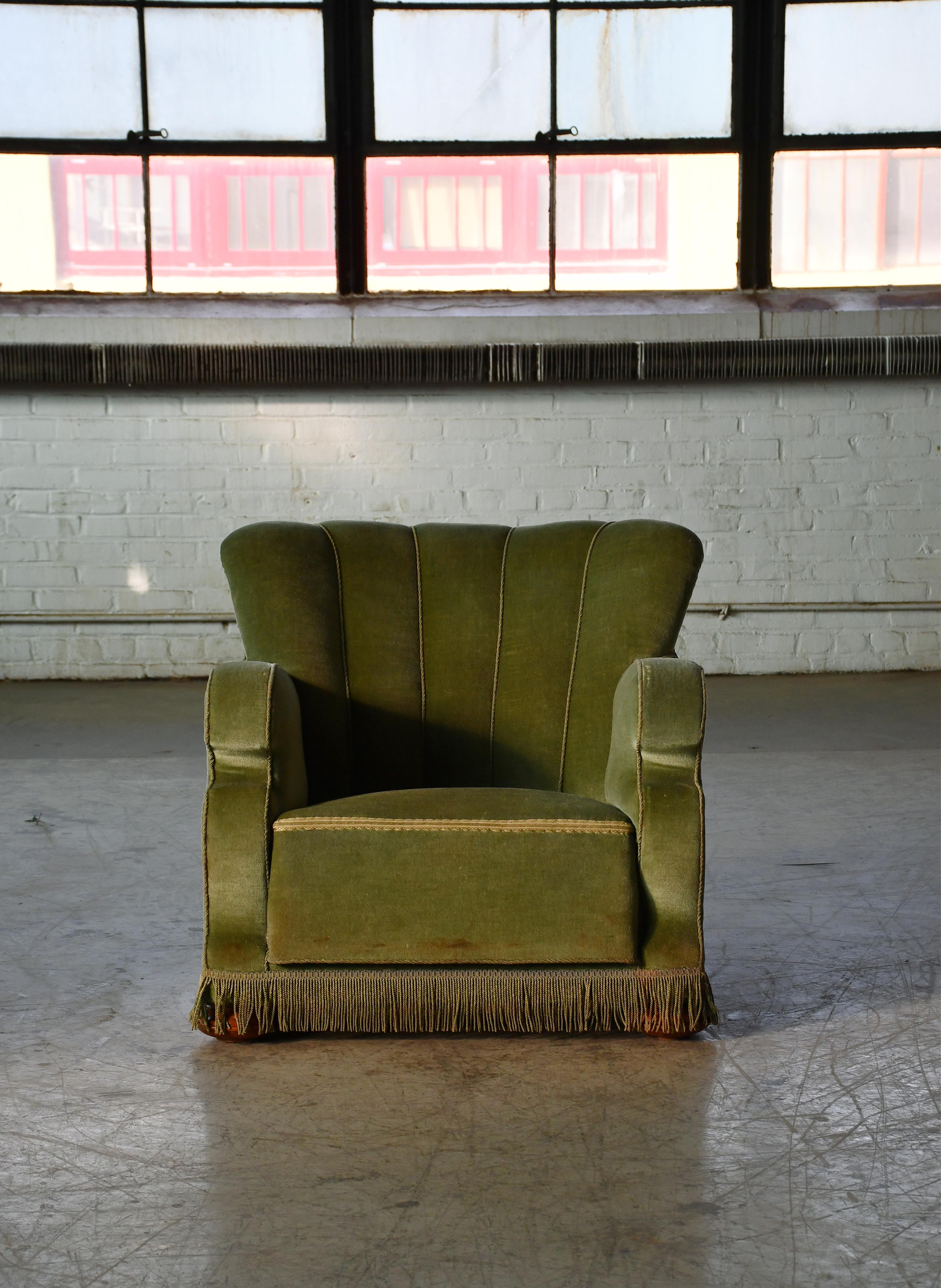 Paar dänische Art-Déco-Club- oder Lounge-Stühle, 1930er Jahre (Skandinavische Moderne) im Angebot