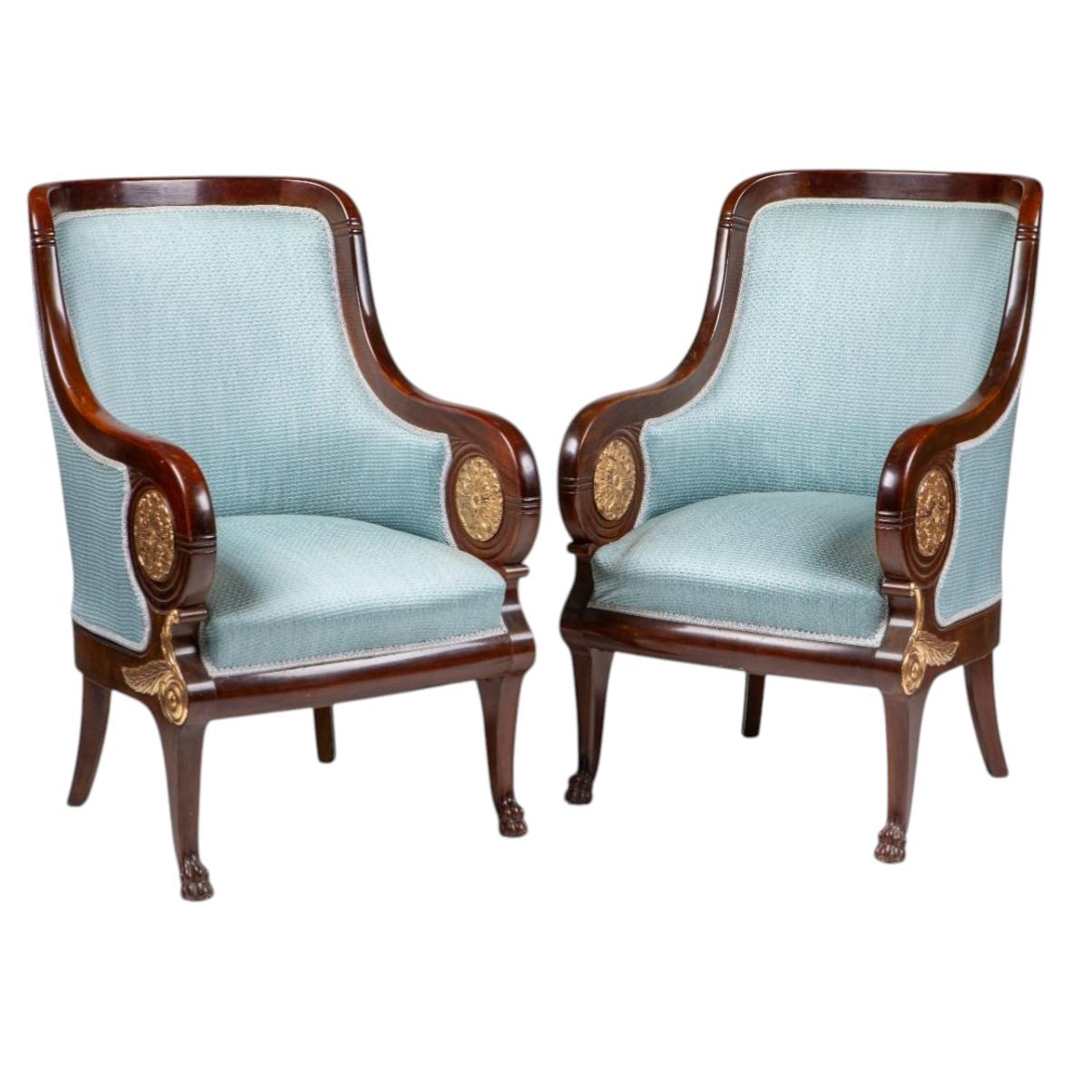 Paire de fauteuils gondoles art déco danois