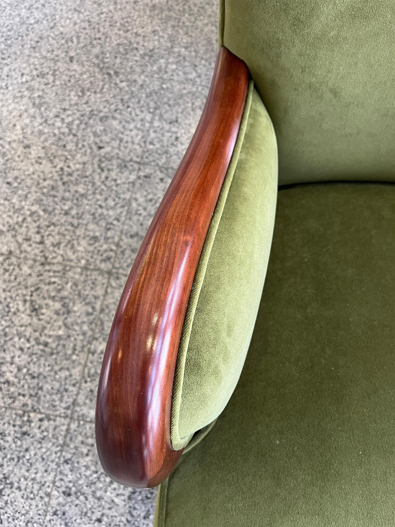 Pair of Danish Art Deco Mahogany Armchairs Attributed to Otto Færge  1