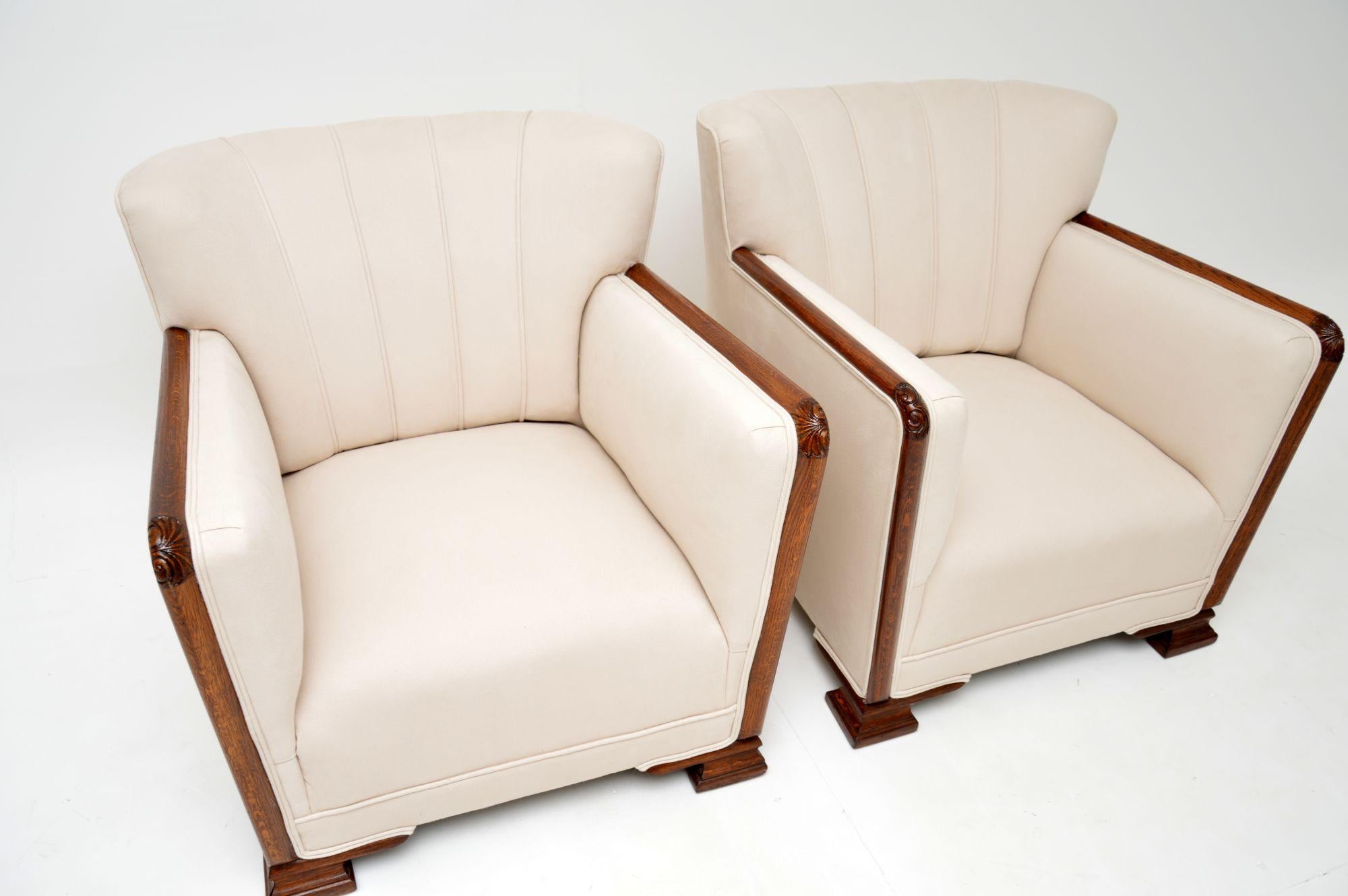 Pair of Danish Art Deco Period Armchairs 5