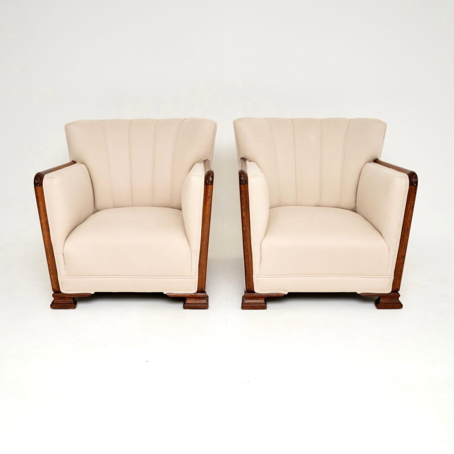 Pair of Danish Art Deco Period Armchairs In Good Condition In London, GB