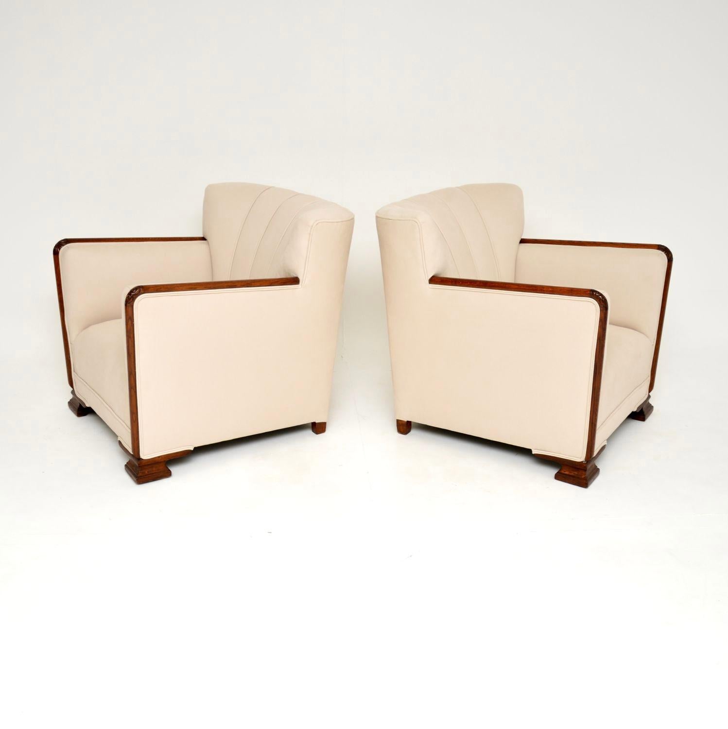 20th Century Pair of Danish Art Deco Period Armchairs