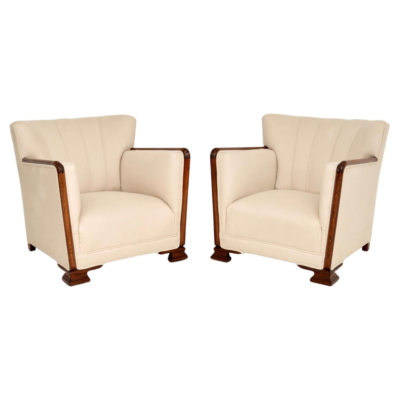 Pair of Danish Art Deco Period Armchairs