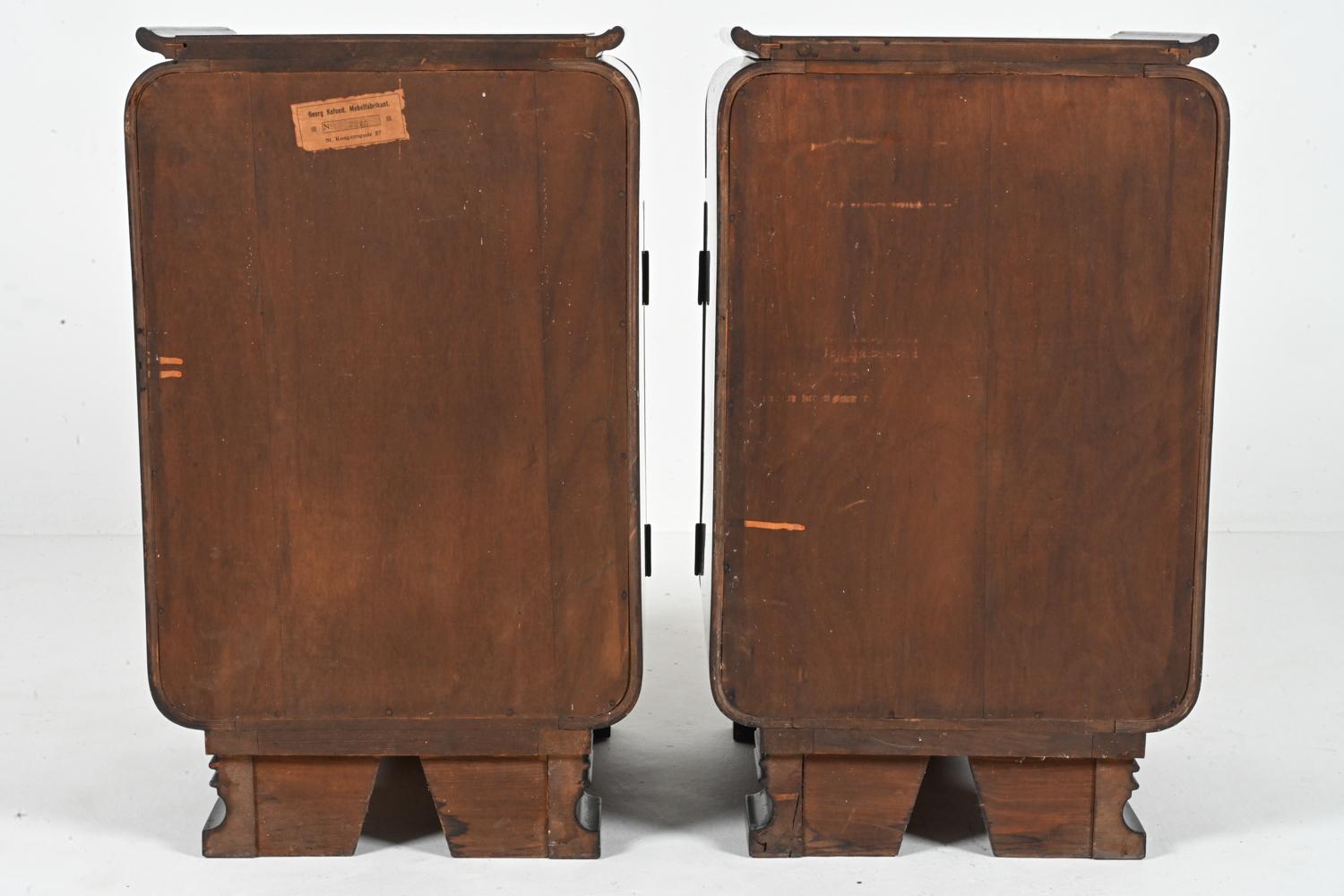 Pair of Danish Art Deco Rosewood & Birch Bedside Cabinets by Georg Kofoed For Sale 10