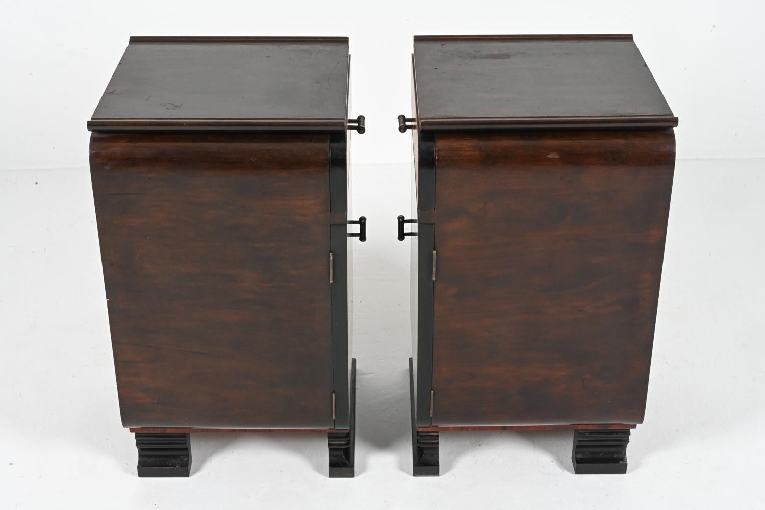 Pair of Danish Art Deco Rosewood & Birch Bedside Cabinets by Georg Kofoed For Sale 12