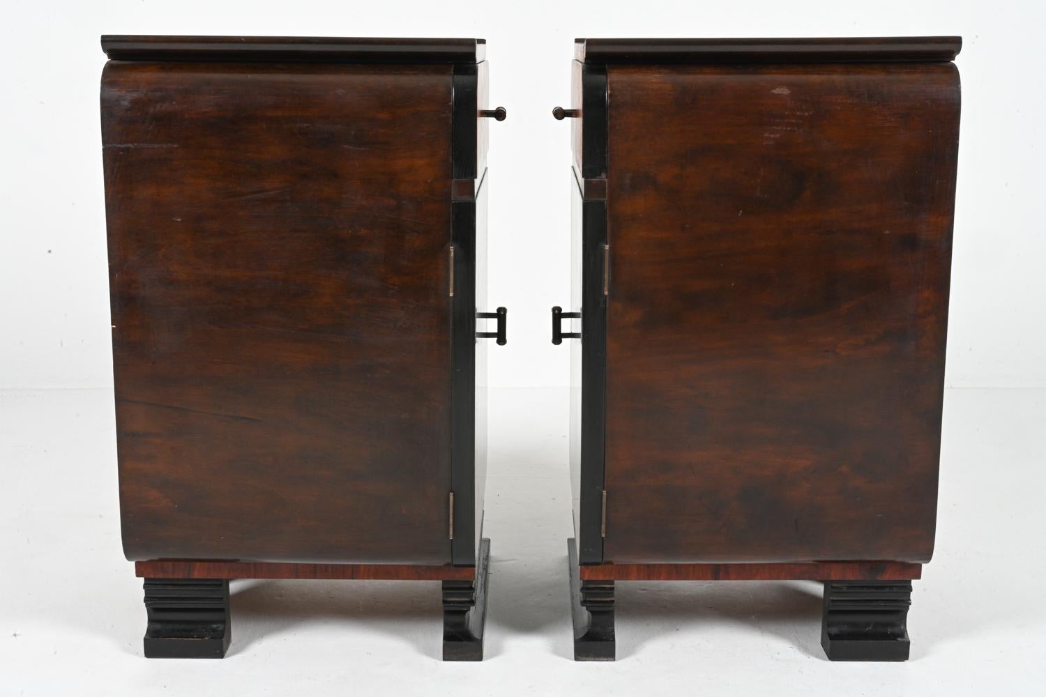 Pair of Danish Art Deco Rosewood & Birch Bedside Cabinets by Georg Kofoed For Sale 13