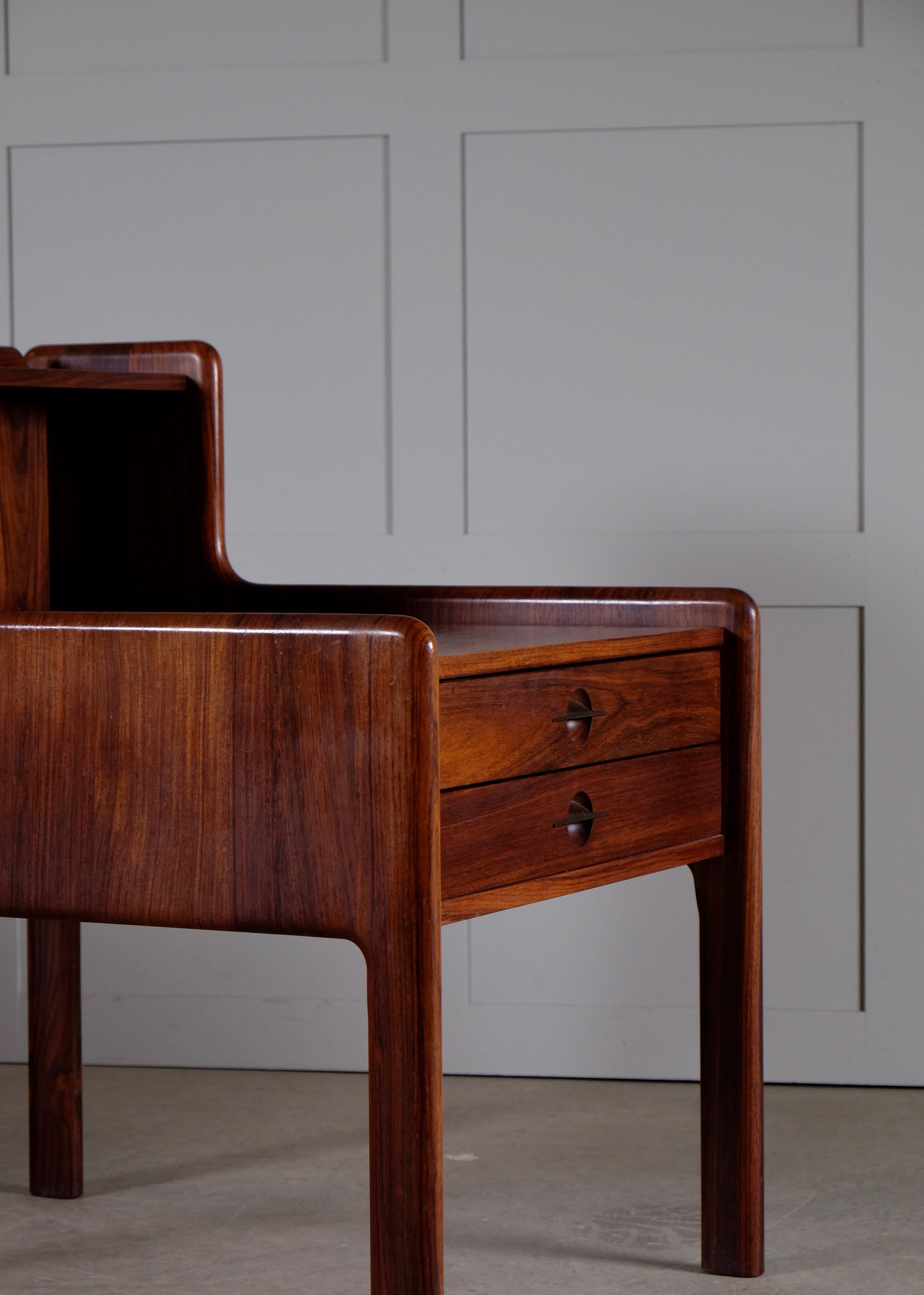 Pair of Danish Bedside Tables in Rosewood, 1960s 2