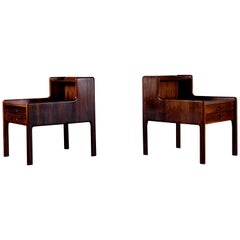 Pair of Danish Bedside Tables in Rosewood, 1960s