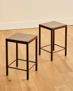 Pair of Danish Beech Wood Side Tables c. 1940's