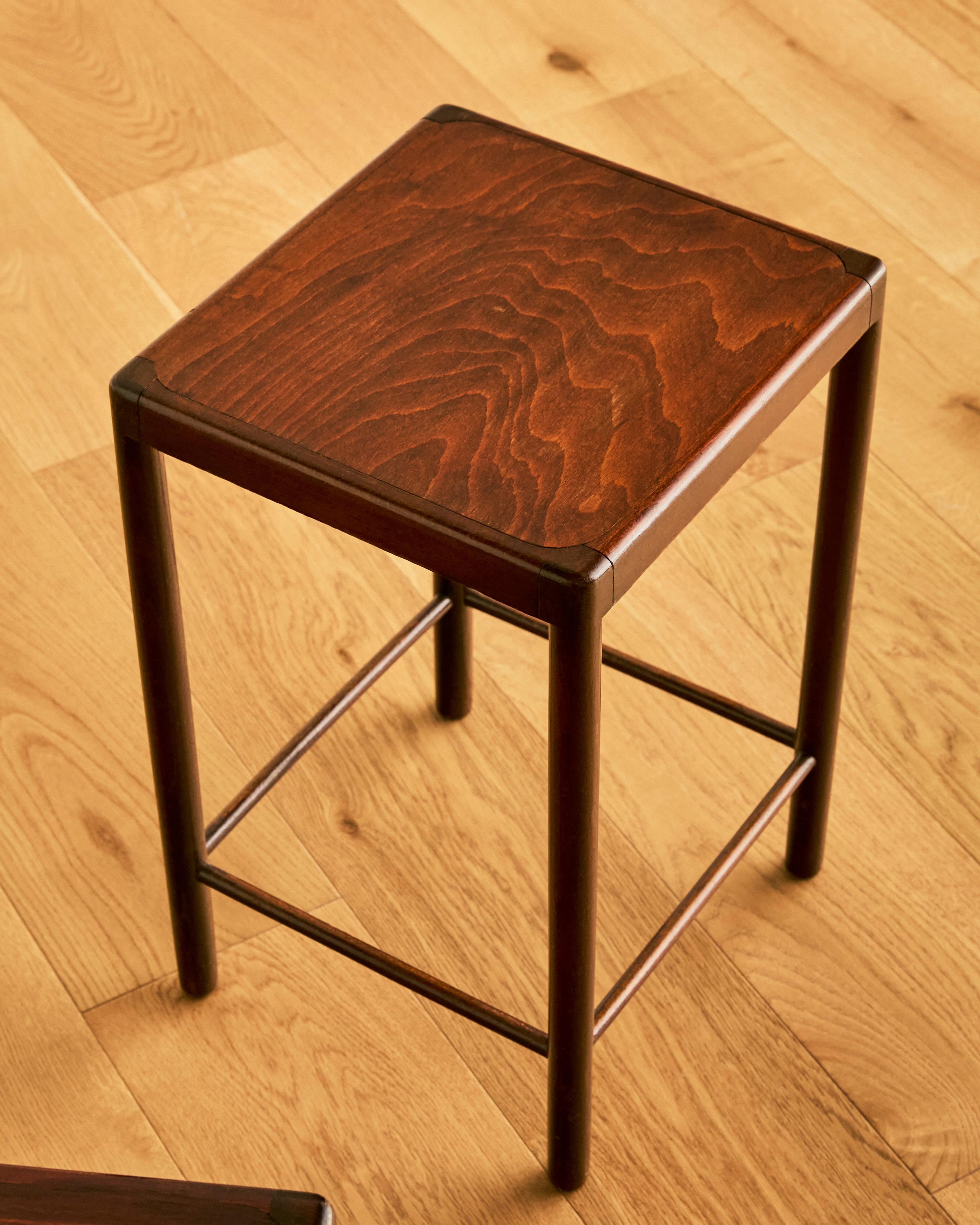 Mid-20th Century Pair of Danish Beech Wood Side Tables c. 1940's For Sale