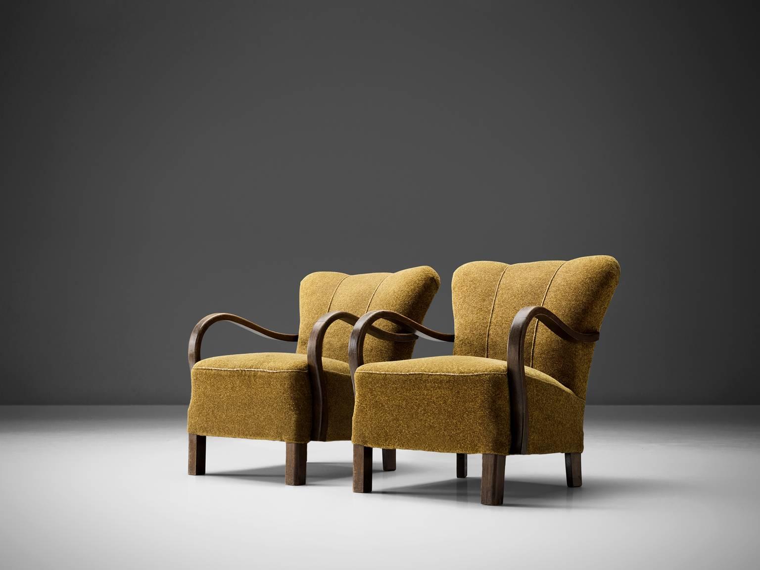 Mid-Century Modern Pair of Danish Bentwood Armchairs
