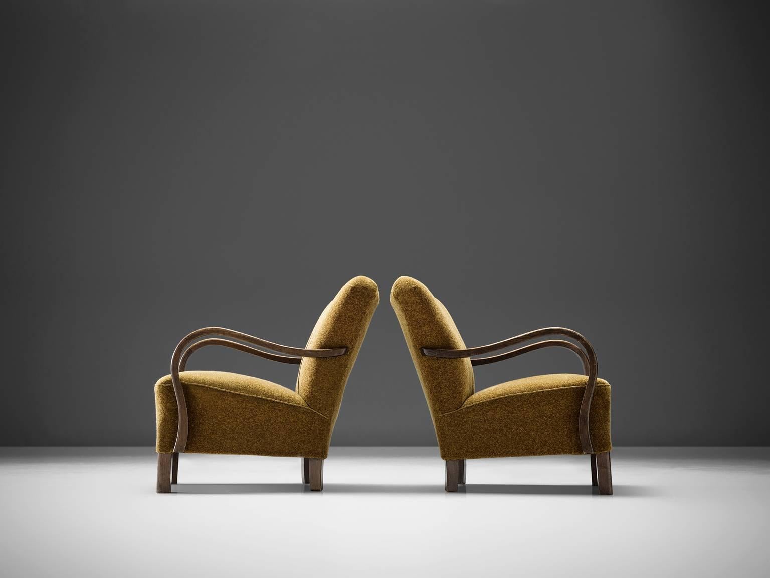 Pair of Danish Bentwood Armchairs In Good Condition In Waalwijk, NL