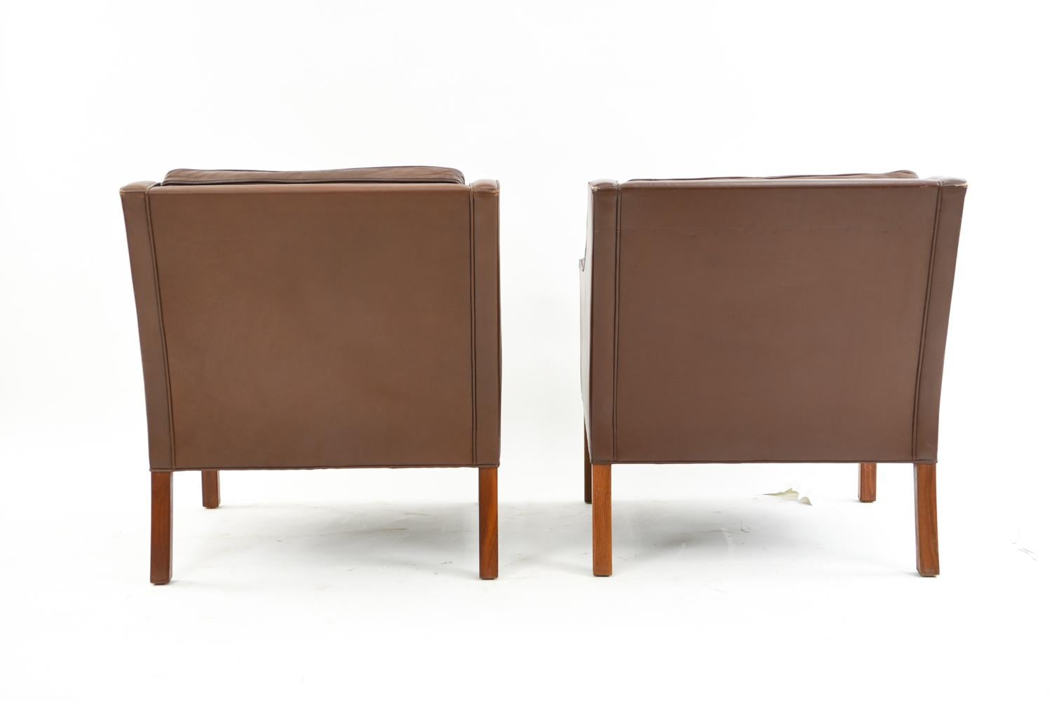 Pair of Danish Børge Mogensen Model 2207 Chairs 4