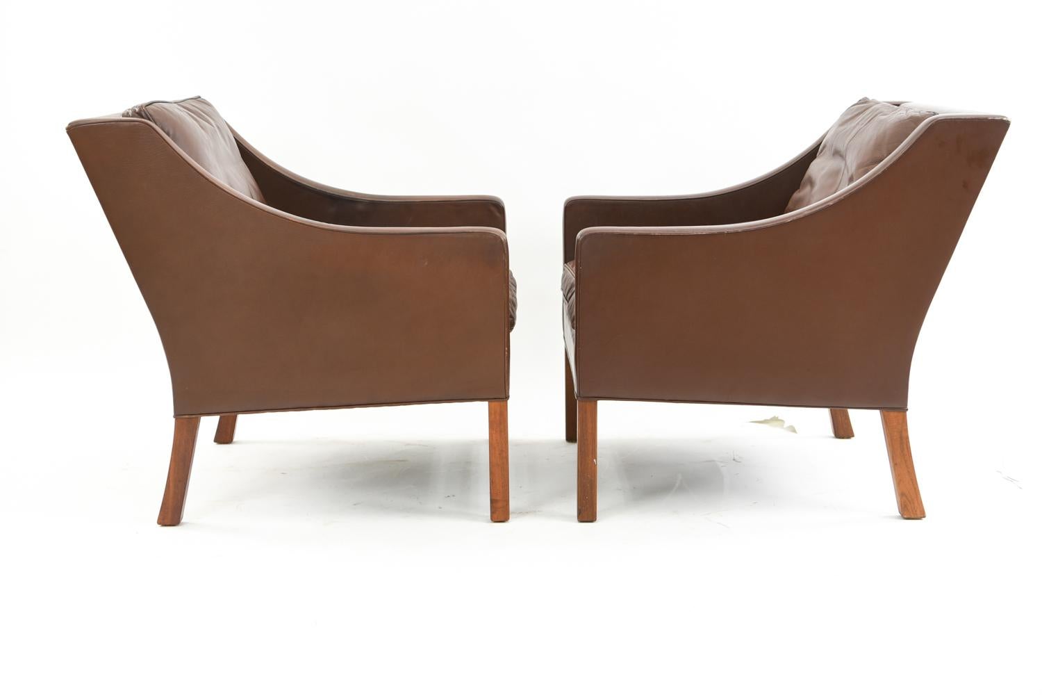 Pair of Danish Børge Mogensen Model 2207 Chairs 3