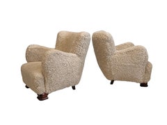 Pair of Danish cabinet maker lounge chairs