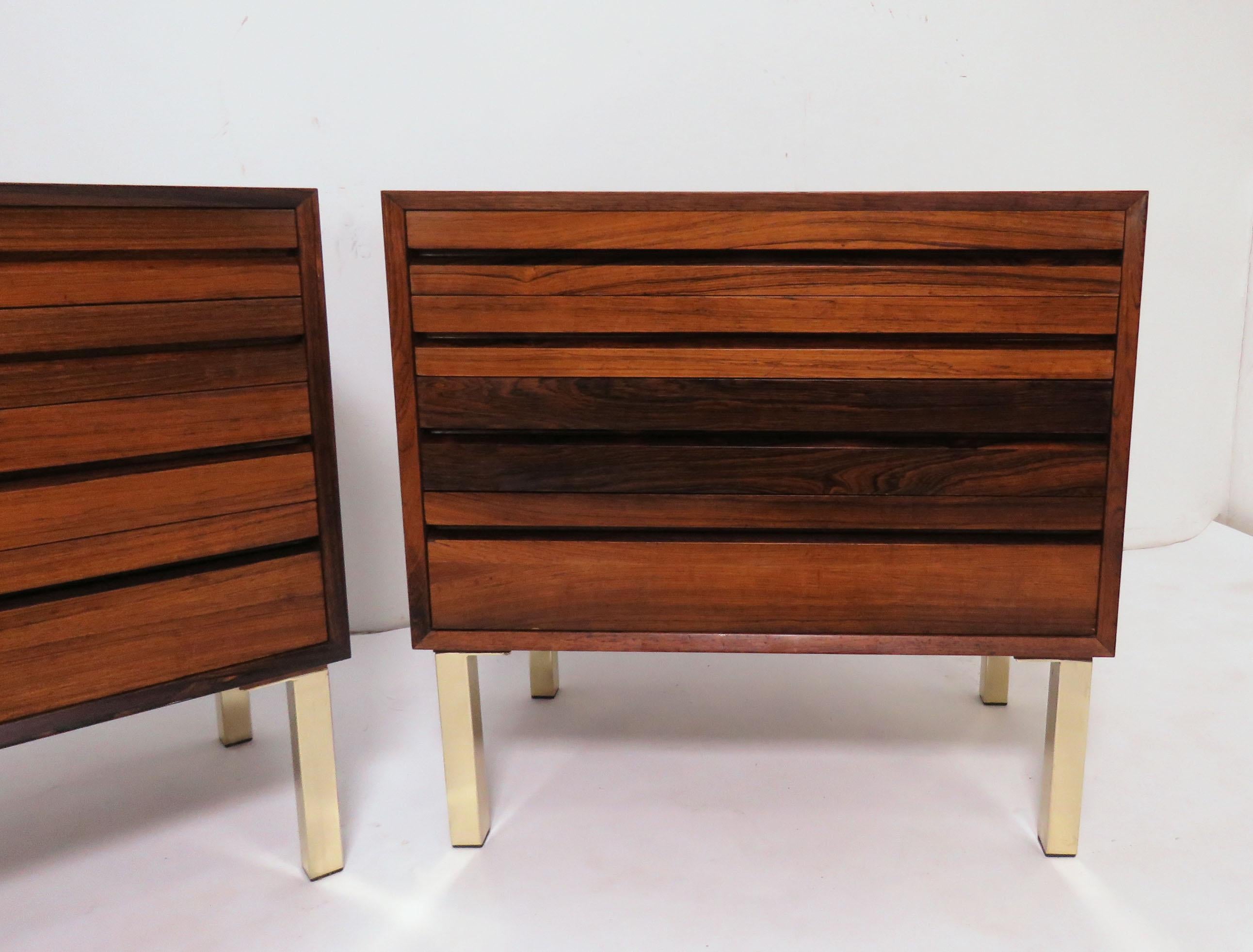 Scandinavian Modern Pair of Danish Cado Rosewood Four-Drawer Cabinet Dressers, circa 1960s
