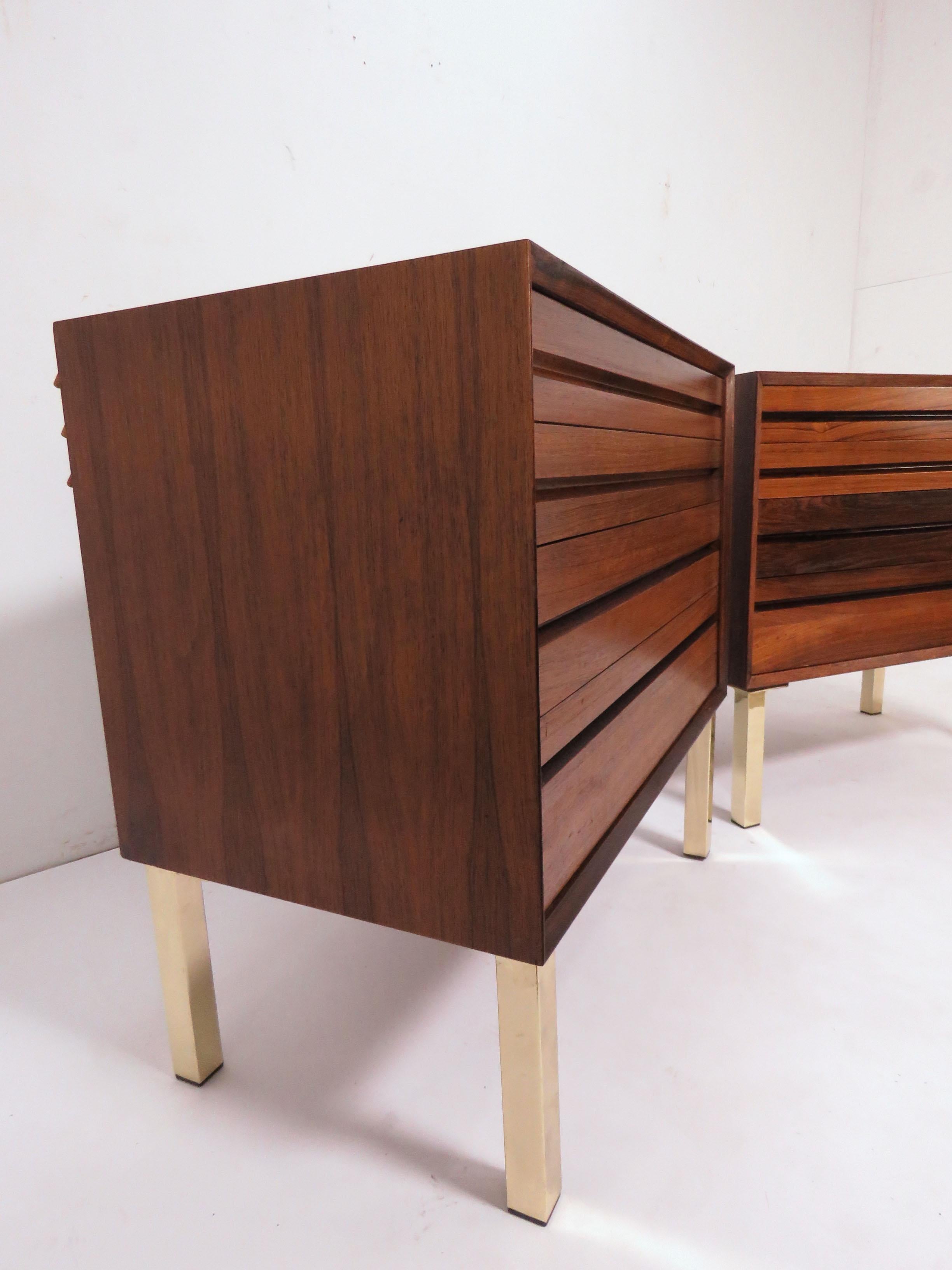 Pair of Danish Cado Rosewood Four-Drawer Cabinet Dressers, circa 1960s 2