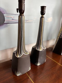Pair of Danish Ceramic Table Lamp by Svend Aage Holm-Sørensen for Søholm, 1960s