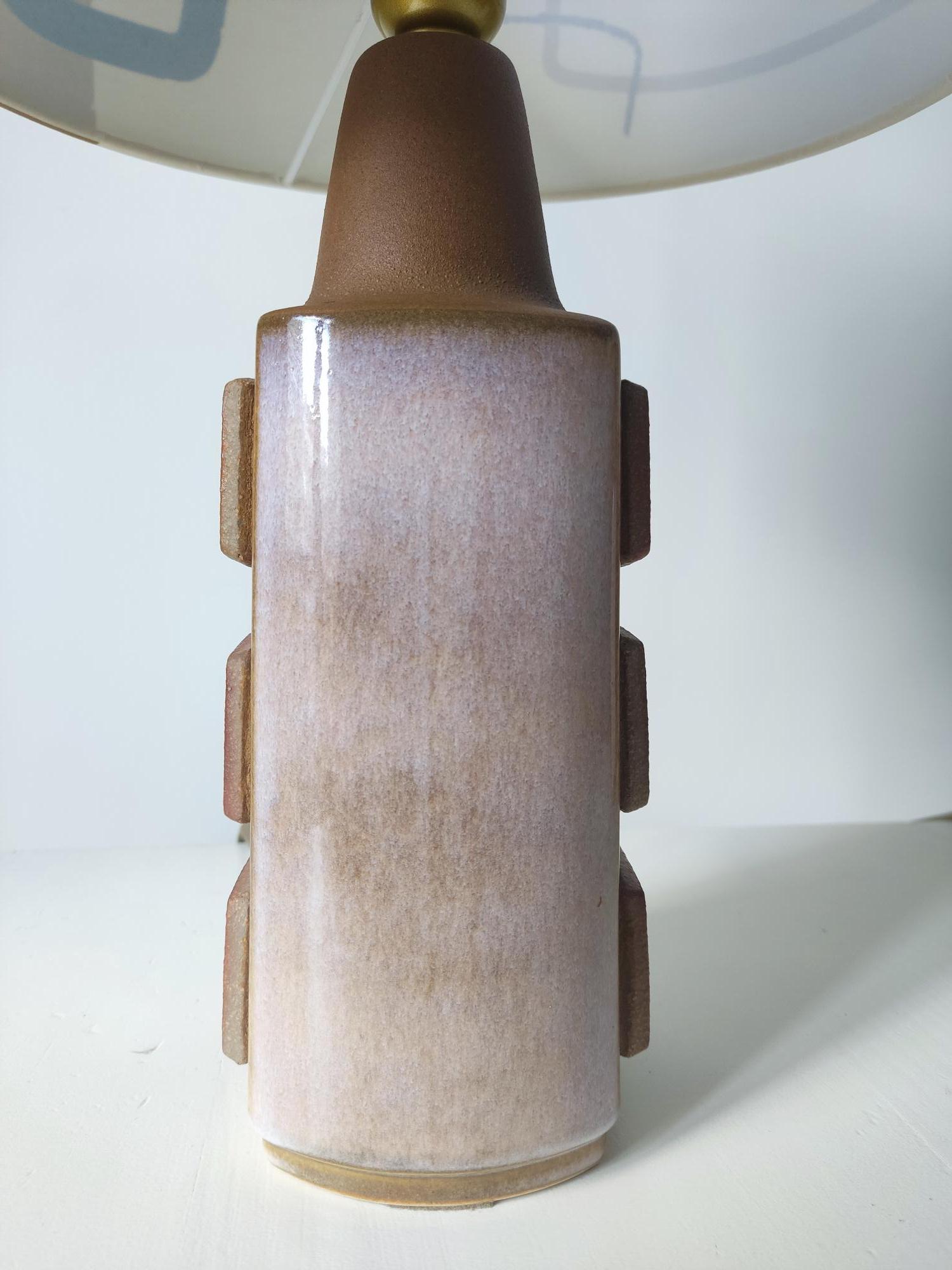 Mid-Century Modern Pair of danish ceramics lamps by Soholm  For Sale